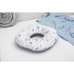 Poduszka poporodowa dla kobiet po porodzie Sensillo LAS GRAFITOWY poporodowe koło połogowe z granulatem styropianowym