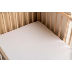 Sensillo prześcieradło Bambusowe z gumką do łóżka 140x70 cm Białe prześcieradełko do łóżeczka