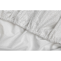 Sensillo prześcieradło bawełniane drukowane z gumką do łóżeczka 120x60 cm KROPECZKI