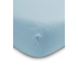 Sensillo prześcieradło Jersey DeLuxe z gumką do łóżka 120x60 cm Niebieskie