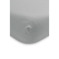 Sensillo prześcieradło Jersey DeLuxe z gumką do łóżka 120x60 cm Szare