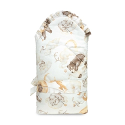 Sensillo rożek SEN becik niemowlęcy dwustronny bawełniany 75x75 cm