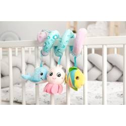 Wielofunkcyjna sprężynka zawieszka do wózka, fotelika łóżeczka Sensillo OŚMIORNICA spirala edukacyjna