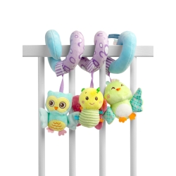 Wielofunkcyjna sprężynka zawieszka do wózka, fotelika łóżeczka Sensillo SOWA spirala edukacyjna