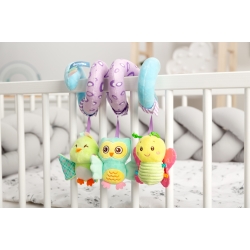 Wielofunkcyjna sprężynka zawieszka do wózka, fotelika łóżeczka Sensillo SOWA spirala edukacyjna