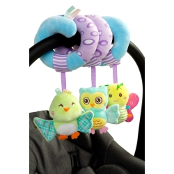 Wielofunkcyjna sprężynka zawieszka do wózka, fotelika łóżeczka Sensillo SOWA spirala edukacyjna