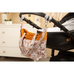 Sensillo torba Velvet Premium Jesienny Las Brąz torebka dla mamy na akcesoria z mocowaniem do wózka