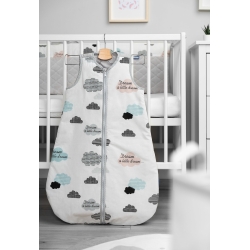 Śpiworek do spania Sensillo CHMURKI rozmiar M 50x80 cm kombinezonik dla dziecka 9-18 miesięcy