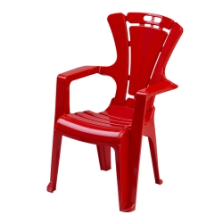 Tega krzesełko dziecięce plastikowe EL-007 czerwone antypoślizgowe krzesło dla dziecka