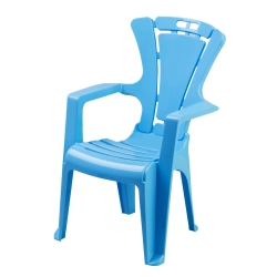 Tega krzesełko dziecięce plastikowe EL-007 niebieskie antypoślizgowe krzesło dla dziecka