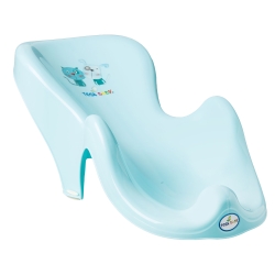 Fotelik do kąpieli antypoślizgowy PIES i KOT jasny niebieski firmy Tega Baby