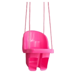 Huśtawka plastikowa dla dziecka kubełkowa Tega Baby różowa