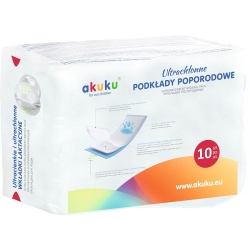 Ultrachłonne podkłady poporodowe 10 sztuk Akuku A0369