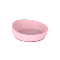 Wielofunkcyjna Miseczka-Talerzyk z przyssawką, Doidy Bowl kolor Różany, miska z silikonu spożywczego,