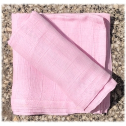 Pielucha tetrowa jednokolorowa bez wzoru RÓŻOWY PUDROWY