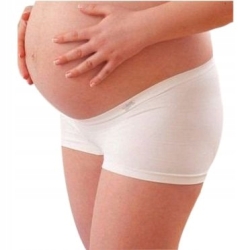 Medela bezszwowe majtki bokserki z mikrofibry dla kobiet w ciąży białe w rozmiarze M