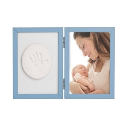Odcisk Bobasa zestaw niebieski Tiny Memories Ramka z glinką Pamiątkowy Odcisk Twojego Dziecka