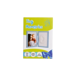 Odcisk Bobasa zestaw niebieski Tiny Memories Ramka z glinką Pamiątkowy Odcisk Twojego Dziecka