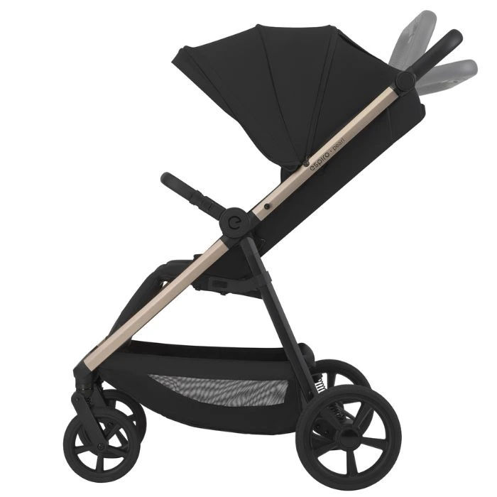 Regulacja prowadnicy w 3 poziomach, co pozwala na wygodne prowadzenie rodzicom o różnym wzroście