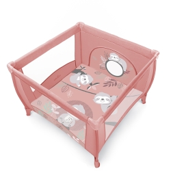 Baby Design PLAY Pink 08 kojec dla dziecka kwadratowy składany