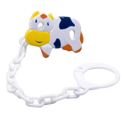 Baby Ono Klips z łańcuszkiem do smoczka 079 Krówka