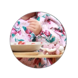 Śliniak dziecięcy z długim rękawem FLORA śliniaczek dla dziecka BabyOno 1477/01