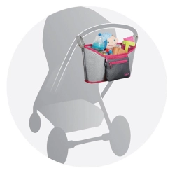 Baby Ono organizer do wózka 1422/01 szaro-różowy