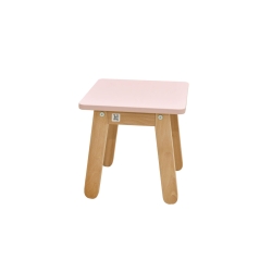 Bellamy WOODY Stool krzesło stołek DUSTY PINK