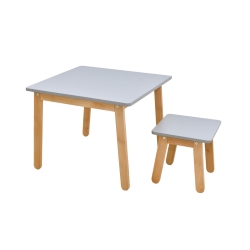 Bellamy WOODY Table&Stool zestaw stolik i krzesło stołek GRAY