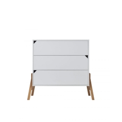 Bellamy LOTTA SNOW komoda z 3 szufladami