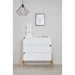 Bellamy LOTTA SNOW komoda z 3 szufladami