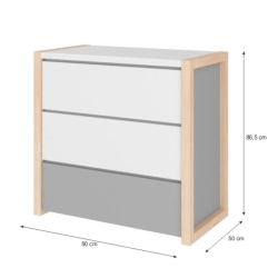 Bellamy PINETTE komoda 3-szuflady