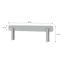 Bellamy Barierka ochronna uniwersalna szara pasująca do łóżeczka Ines Elegant Grey