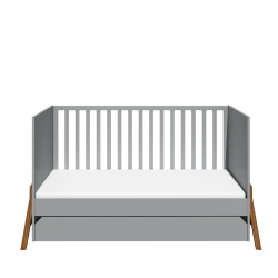 Bellamy LOTTA GRAY Grey łóżeczko 70x140 cm z szufladą i funkcją sofy tapczanika