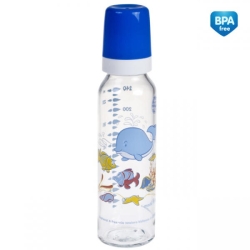 Butelka szklana z nadrukiem 240 ml różne kolory Canpol Babies 42/201