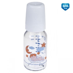 Butelka szklana z nadrukiem 120 ml różne kolory Canpol Babies 42/202