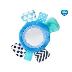 Pluszowa zabawka na rączkę z lusterkiem Canpol 68/056 Blue niebieska