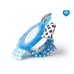 Pluszowa zabawka na rączkę z lusterkiem Canpol 68/056 Blue niebieska