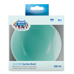 Miseczka silikonowa pojemność 330ml Canpol Babies 51/400 Turkusowa - karmienie dziecka metodą BLW