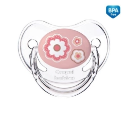 Smoczek uspokajający silikonowy 6-18m anatomiczny NEWBORN BABY Canpol Babies 22/566 Różowy