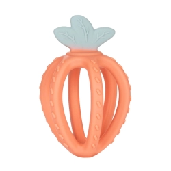 Sensoryczny gryzak 3D silikonowy TRUSKAWKA orange Canpol Babies 80/400