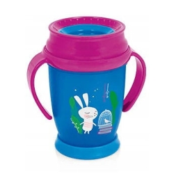 Kubek niekapek 360° 250 ml z uchwytami 12m+ Junior Follow the Rabbit LOVI 1/544