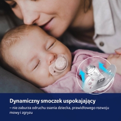 Dynamiczny smoczek uspokajający dla dziecka 0-2 miesięcy 2 sztuki smoczków Lovi 22/900 Baby Shower Boy mini tarczka