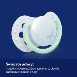 Dynamiczny smoczek uspokajający dla dziecka 0-2 miesięcy 2 sztuki smoczków Lovi 22/900 Baby Shower Boy mini tarczka