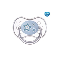 Smoczek silikonowy symetryczny Newborn Baby rozmiar B 6-18 miesięcy Canpol 22/581 niebieski