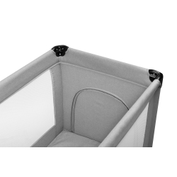 Caretero BASIC Grey składane łóżeczko turystyczne - kojec 120x60cm
