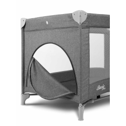 Caretero Basic Plus Graphite składane łóżeczko turystyczne - kojec 120x60cm - łóżko dwupoziomowe