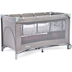 Caretero Basic Plus Grey składane łóżeczko turystyczne - kojec 120x60cm - łóżko dwupoziomowe
