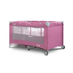 Caretero Basic Plus Lavenda składane łóżeczko turystyczne - kojec 120x60cm - łóżko dwupoziomowe