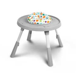 Krzesełko do karmienia Caretero VELMO Grey 2w1 zamienia się z wysokiego krzesełka w stylowy zestaw krzesło + stolik